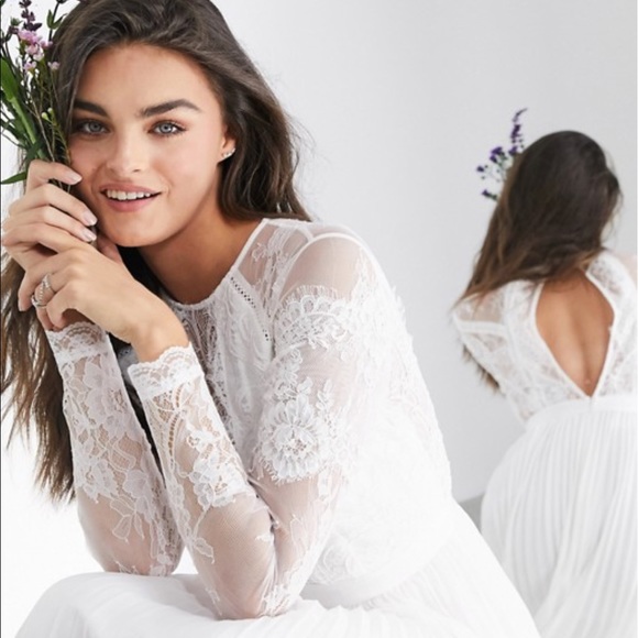 ASOS  Iris long sleeve lace maxi wedding dress - Picture 3 of 3